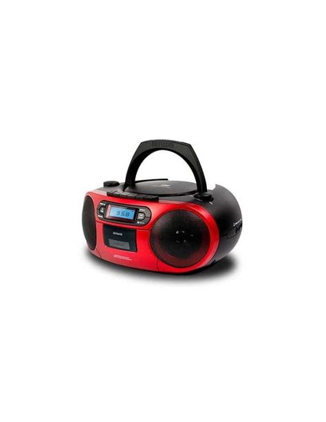 Radio Cd Casete Aiwa Boombox Bbtc 550Mg Rojo Casete Cd Usb Bbtc 550Rd