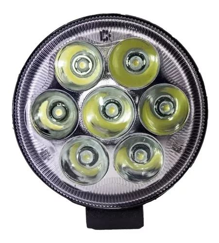 1 Faro Hiper Led Redondo 4 Pulgadas 7 Cree Luz Blanco Base MercadoLibre