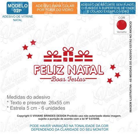 Adesivo Para Vitrine Feliz Natal Boas Festas Estrelas M P Elo