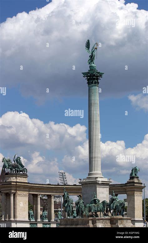 Heroes Square Famous Monument Budapest Hungary Stock Photo Alamy