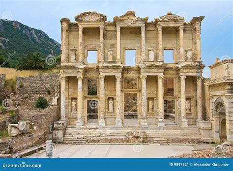 Ancient library of Celsus stock image. Image of library - 9897321