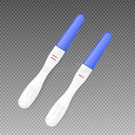 Positive And Negative Pregnancy Test In Realistic Vector Illustration Stock Vector