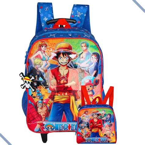 Mochila Escolar Infantil One Piece Lancheira T Rmica Luffy Mercadolivre