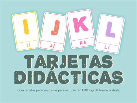 Plantillas de Tarjetas Didácticas para estudiar