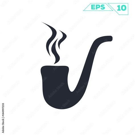 tobacco pipe smoke silhouette illustration vector design Stock Vector ...