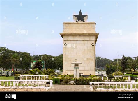 Black Star Square With Independence Arch In Accra In The Greater Accra