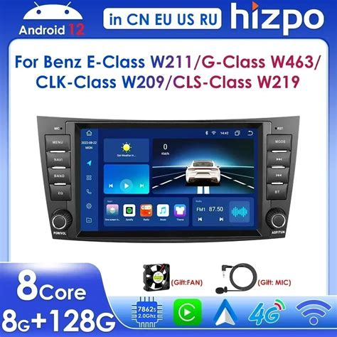 Hizpo Din Car Radio Carplay For Mercedes Benz E Class W Gls W