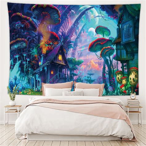 Wonderland Mushroom Tapestry Home Decor Wall Carpet Etsy Ireland