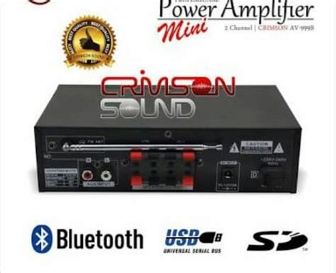 Jual AMPLIFIER MINI CRIMSON AV 999B AC DC STREO BLUETOOTH USB RADIO Di