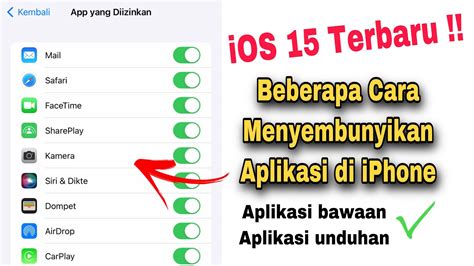 Cara Menyembunyikan Aplikasi Di IPhone IOS 15 Terbaru YouTube