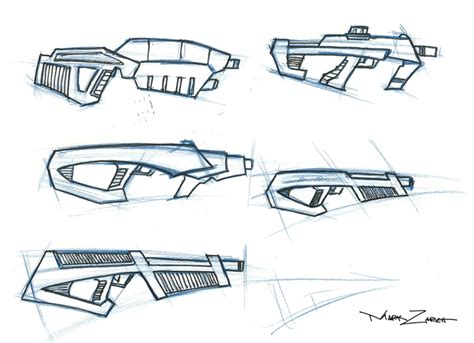 Futuristic Gun Drawing