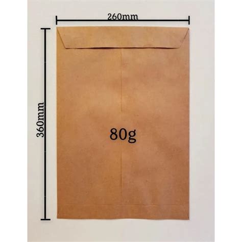 Envelope 260mmx360mm Saco Kraft Natural Pardo 20 50 Ou 100 Unidades