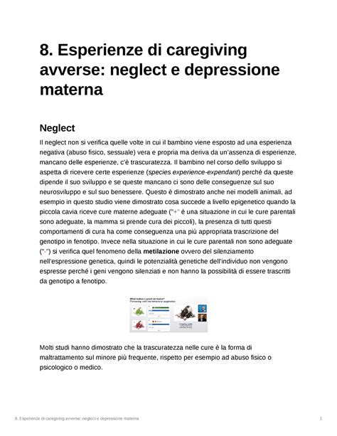 8 Esperienze Di Caregiving Avverse Neglect E Depressione 8