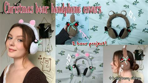 Christmas Bear Headphone Accessory Crochet Tutorial🧸🎄 Any Size