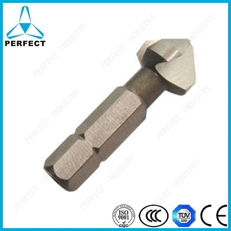 DIN335c HSS Hex Shank 90 Degree 3 Flute Countersink Drill Bits China