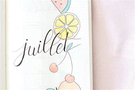 Bullet Journal Juillet La Mise En Page Que J Ai Choisie Page De