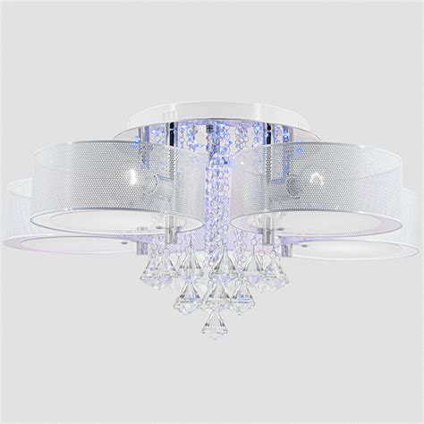 Plafon LED kryształowy 5 punktowy pilot ANTILA DRS8006 5 WH NET