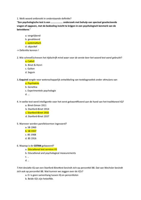 Tentamen 10 Januari 2015 Vragen En Antwoorden 1 Welk Woord