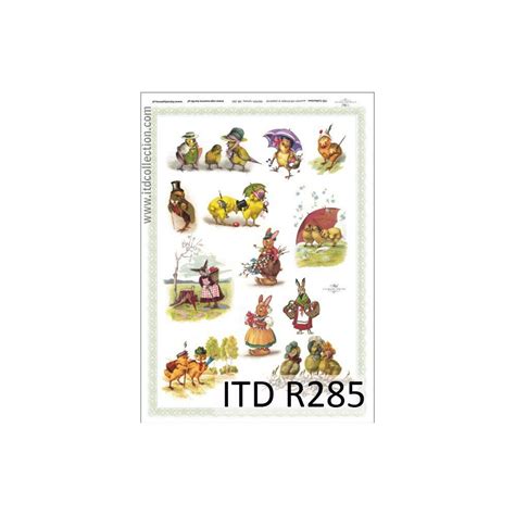 Papier do decoupage A4 ITD Collection ryżowy R285