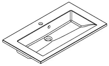 Allibert Slide Wastafel Met Kraangat Cm Biano