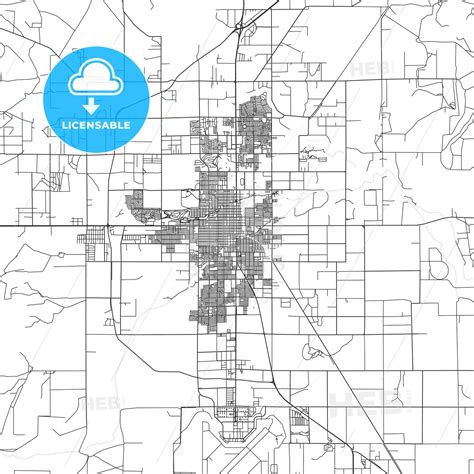 Roswell, New Mexico - Area Map - Light - HEBSTREITS