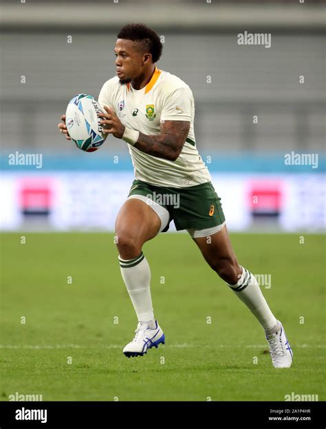 South Africa's Elton Jantjies during the 2019 Rugby World Cup match at ...