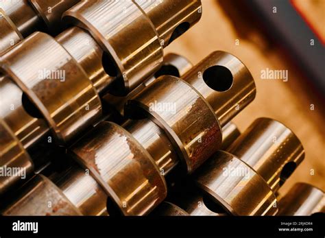 Stacks Of Steel Rollers With Holes In Plant Warehouse Stock Photo Alamy