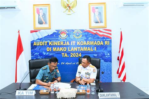 Taklimat Akhir Audit Kinerja IT Koarmada RI Tahun 2024 Di Lantamal I