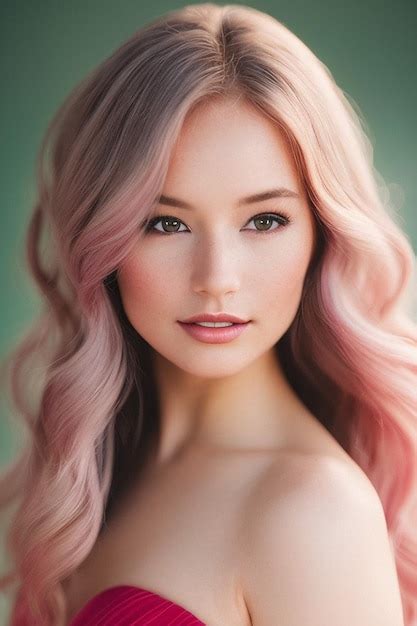 Premium Ai Image A Woman With Pink Hair