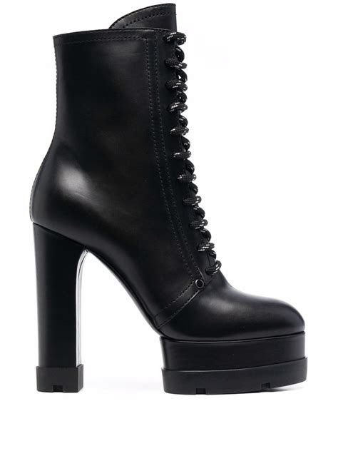 Casadei Lace Up Ankle Boots Farfetch