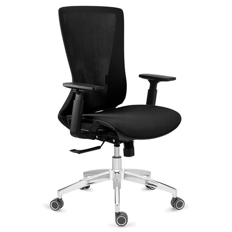 Sedia Per Ufficio Evans Ergonomica Elegante Rete E Tessuto Nero