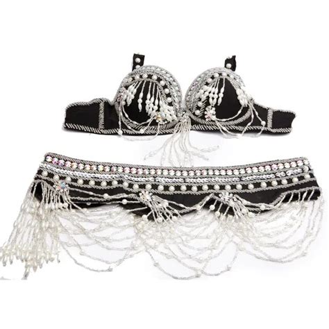 Women Tribal Belly Dance Wear 2018 Oriental Dance Beaded Bra And Belt