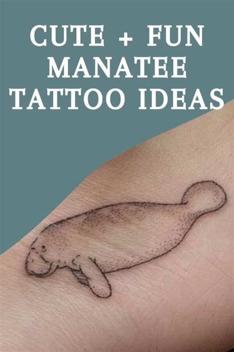 57 Cute Manatee Tattoo Ideas & The Sweet Meanings - Tattoo Glee