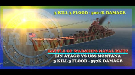 Battle Of Warships Ijn Atago Vs Uss Montana New Skin And Flag