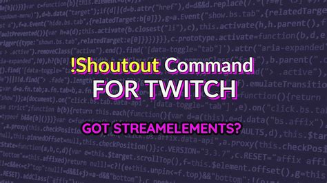 How To Add Shoutout On Twitch With Stream Elements Youtube