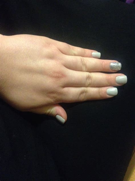 Cnd Shellac Cityscape With Silver Glitter Accent Nail Created By Vicky Martin Gel Nail