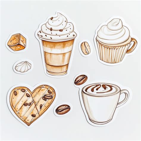 A Drawing Of Cupcakes And A Cup Of Coffee With The Words Quot Coffee