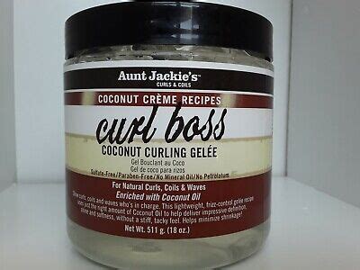 Aunt Jackie S Curl Boss Coconut Curling Gelee Smooth Shine Hair Curly