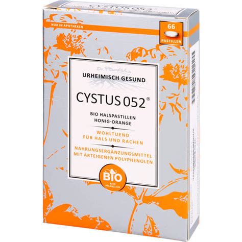 Cystus 052 Bio Halspastillen Honig Orange 66 St