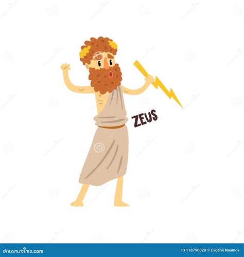 De Opperste Olympian Griekse God Van Zeus Oude Van Het De