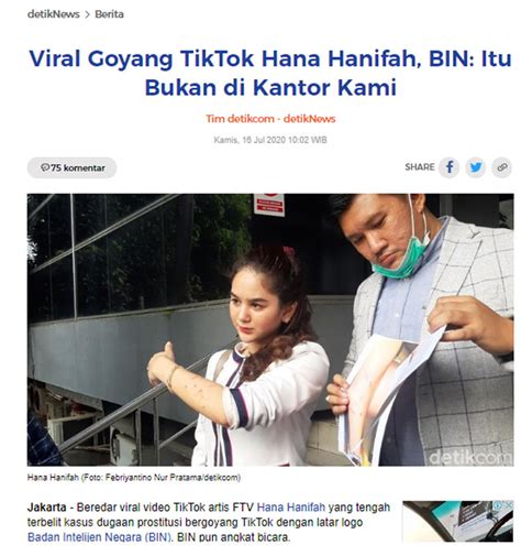 CEK FAKTA Hana Hanifah Joget TikTok Di Kantor BIN TIMES Indonesia