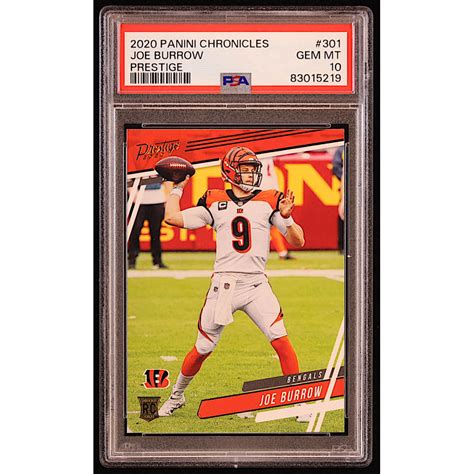 Joe Burrow Prestige Rc Chronicles Psa Pristine Auction