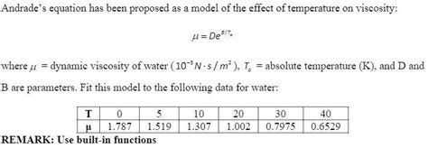 Solved Andrade S Equation Has Been Proposed As A Model Of Chegg