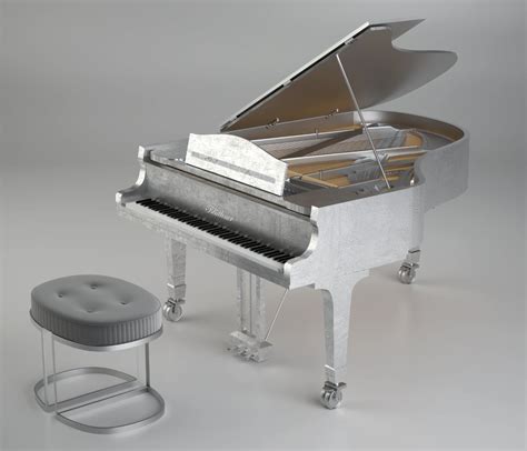 Platinum Silver Leaf Piano For Sale Luxury Pianos Inc