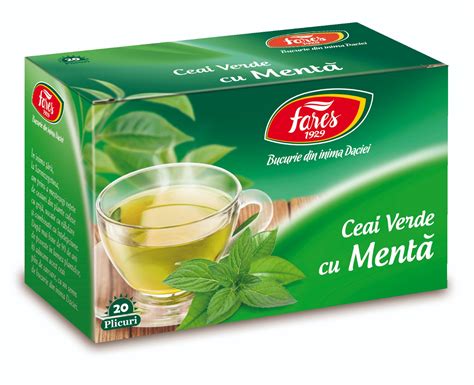 Ceai Verde Cu Menta Plicuri Fares Dr Max Farmacie