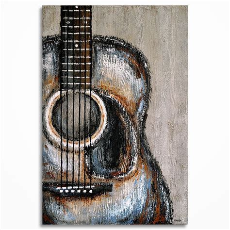 Guitar Painting Acoustic Guitar Art Gift for a Musician - Etsy