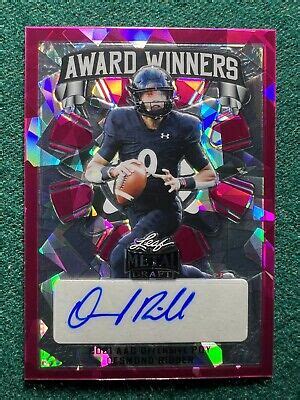 2022 Leaf Metal Desmond Ridder Rookie Auto Crystal Pink Award Winners