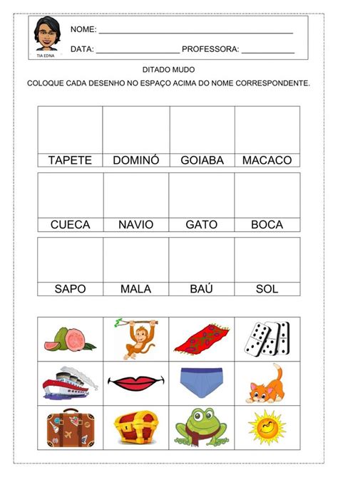 Spanish Worksheet With Pictures And Words