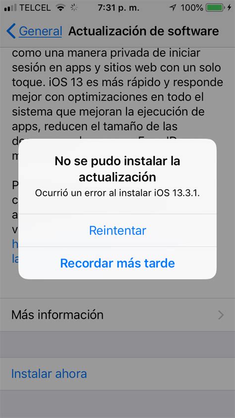 No Me Deja Actualizar Comunidad De Apple