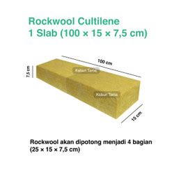 Jual Rockwool Grodan 1 Slab 100 X 15 X 7 5 Cm Media Tanam Hidroponik